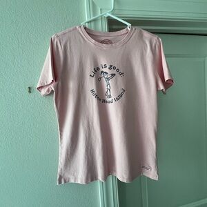 Life Is Good - Hilton Head Island - Light Pink -Womens Golf Tee